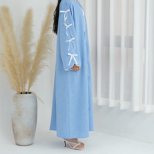 Open Kaftan Abaya Dubai Women Cardigan Long Dress Modest Kimono Muslim Robe Arab - Picture 31 of 58