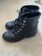 thumbnail 5  - ASOS black lace up flat ankle biker buckle chunky boots 6