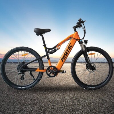 27.5inch Electric Mountain Bicycle Ebike 1000W Peak 48V 28mph Shimao 8 Speed USA