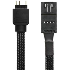 CRJ 3-Pin 5V ARGB to Male 4-Pin Corsair RGB Fan Lighting Adapter Cable - 12"