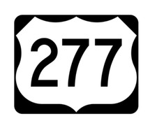 3" us route 277 highway bumper sticker decal usa made