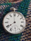 Working Antique solid silver Gents Waltham Mass pocket watch 1885 Ref3535