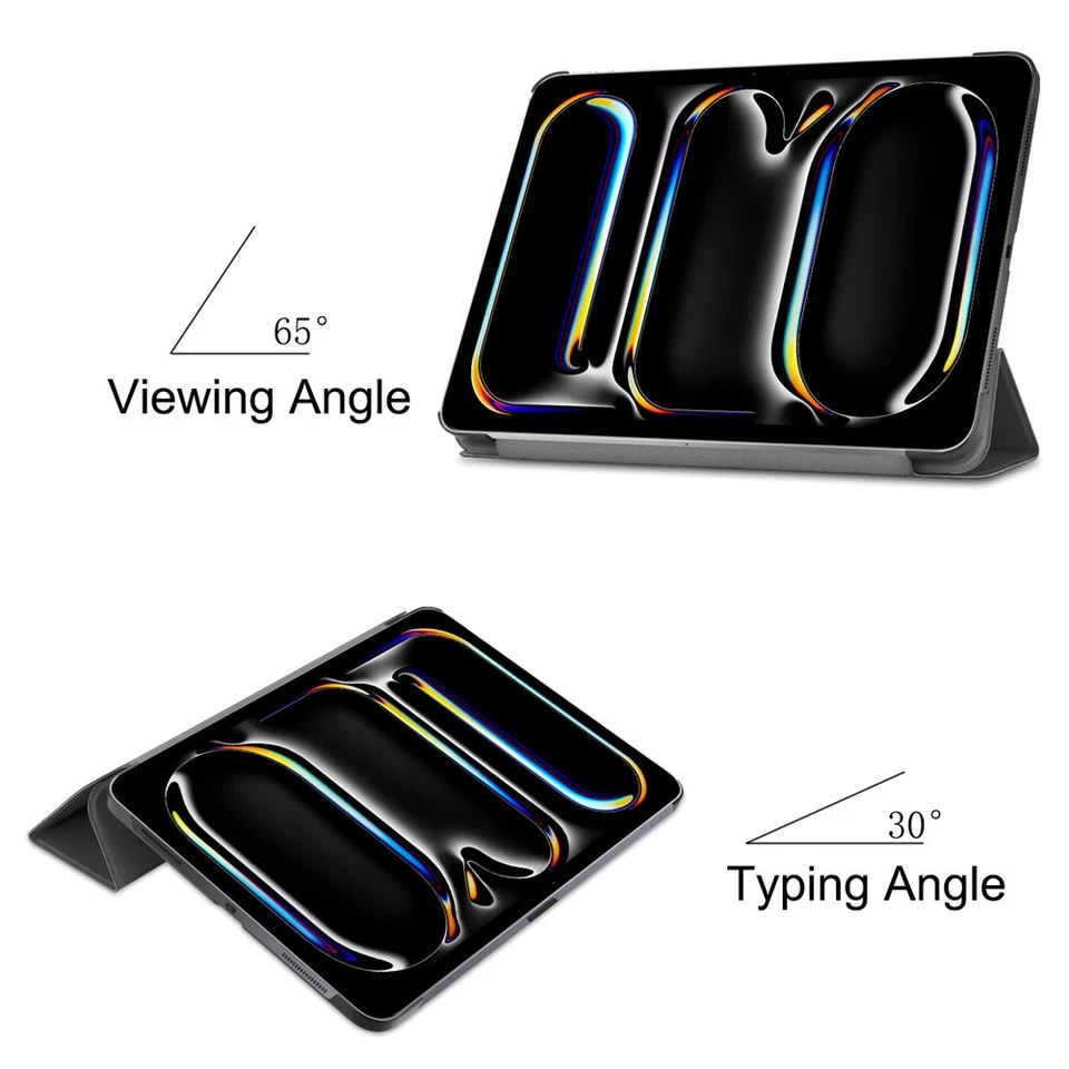 For Apple iPad Pro 11" 13" 2024 Shockproof Leather Smart Case Cover Stand - Image 3 of 4