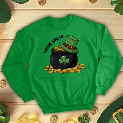 Kobold Mütze personalisiert Familie lustig St. Patricks Day Sweatshirt Pullover #STPD