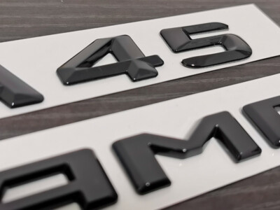 Badge Lettres 3D CLA45S AMG - Emblème Chrome Noir Rouge Pour Coffre Voiture - Auto Accessories Sticker