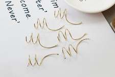 10pcs Gold Earring Wire Charm,Long Bar Chain Pendant,Earwire Connectors