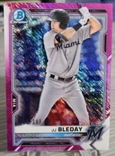 JJ Bleday 2021 Bowman Chrome Fuchsia Shimmer /199 #93 Marlins/Reds