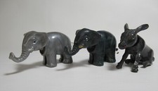 3 Vintage Nodders Donkey and Elephants, Possibly Politically Related, Hong Kong