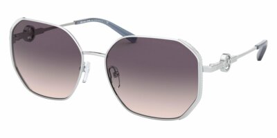 Michael Kors Sunglasses MK1074B 115336 56mm Santorini Silver Navy Pink Gradient