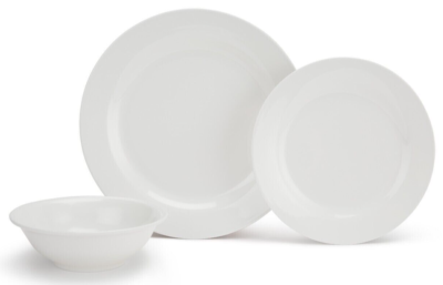 18pcs Melamine Dinner Set Strong Plastic Tableware Plates Bowls