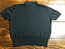 Field Manor Sweater, Women's Size XL, Black, Ribbed, 100% Silk, Cropped