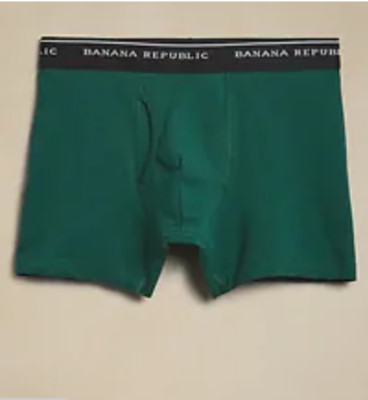 MENS SIZE SMALL 28-30 BANANA REPUBLIC  BOXER BRIEFS DEEP HUNTER GREEN NWT