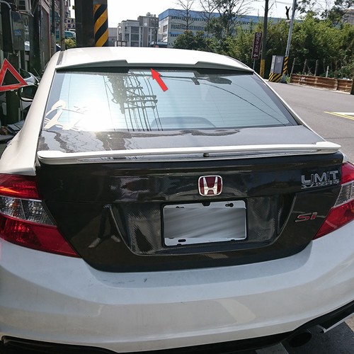 Painted FOR Honda Civic 9th 4DR Sedan V Type Rear Roof Spoiler ABS 2012-2015 - Picture 6 of 8