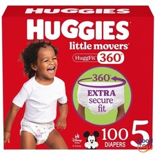 Huggies Little Movers HuggFit 360 Pull On Diapers - Size 5 - 100ct: 27 Lbs