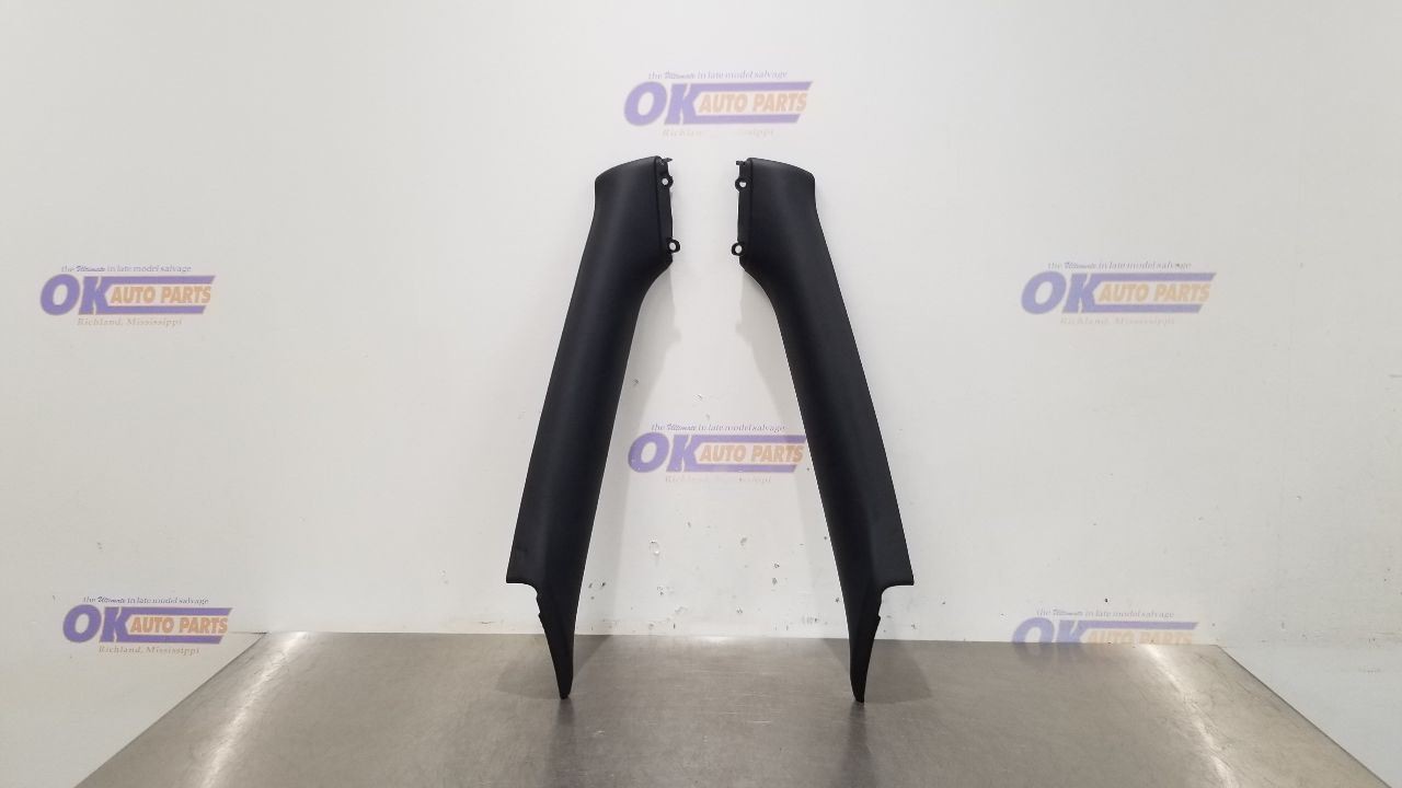 16 BENTLEY CONTINENTAL GTC INTERIOR A PILLAR WINDSHIELD POST TRIM SET PAIR BLACK