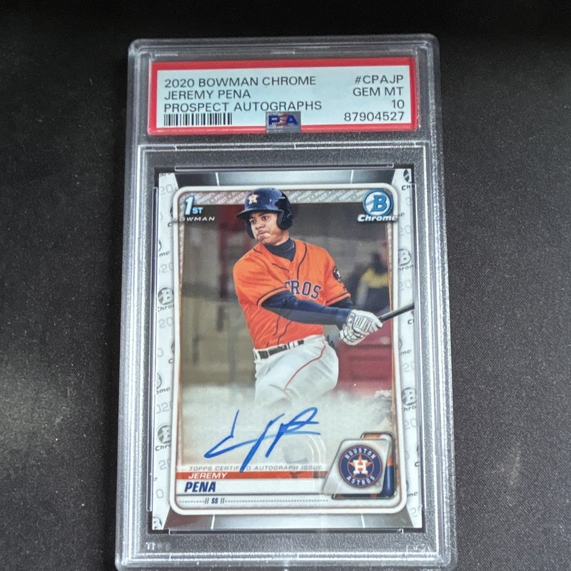 Topps 2020 Bowman Chrome 1st Autographs Jeremy Pena Auto PSA 10 Astros