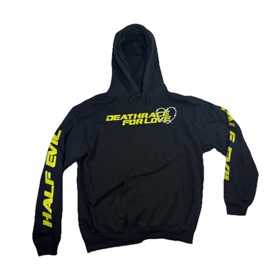 Juice WRLD X Half Evil Death Race For Love Crazy RARE Rap Hoodie Size Medium