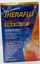 LOT of 3 THERAFLU Cold Relief Multi Symptom Honey Lemon 6 packs Exp 05/2026