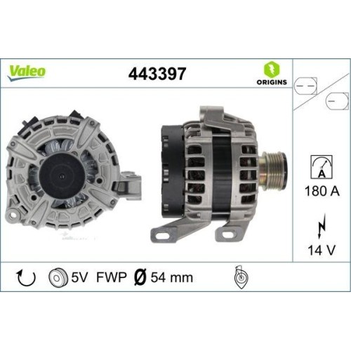 Alternateur Valeo 443397 pour restaurer la charge électrique Ford Volvo