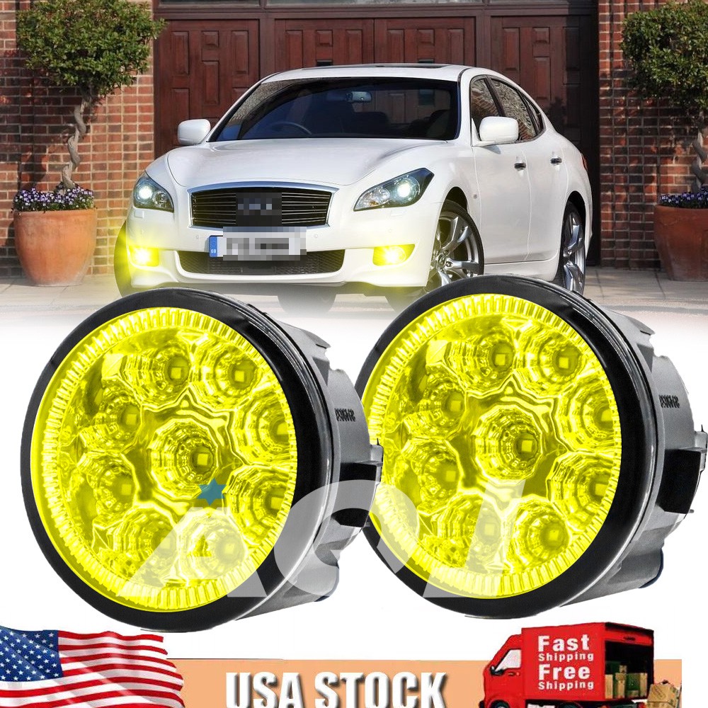 Pair Bumper LED Fogs Driving Lamps yellow For INFINITI M56 2011-2013