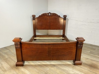Henredon Carved Mahogany Queen Size Bed