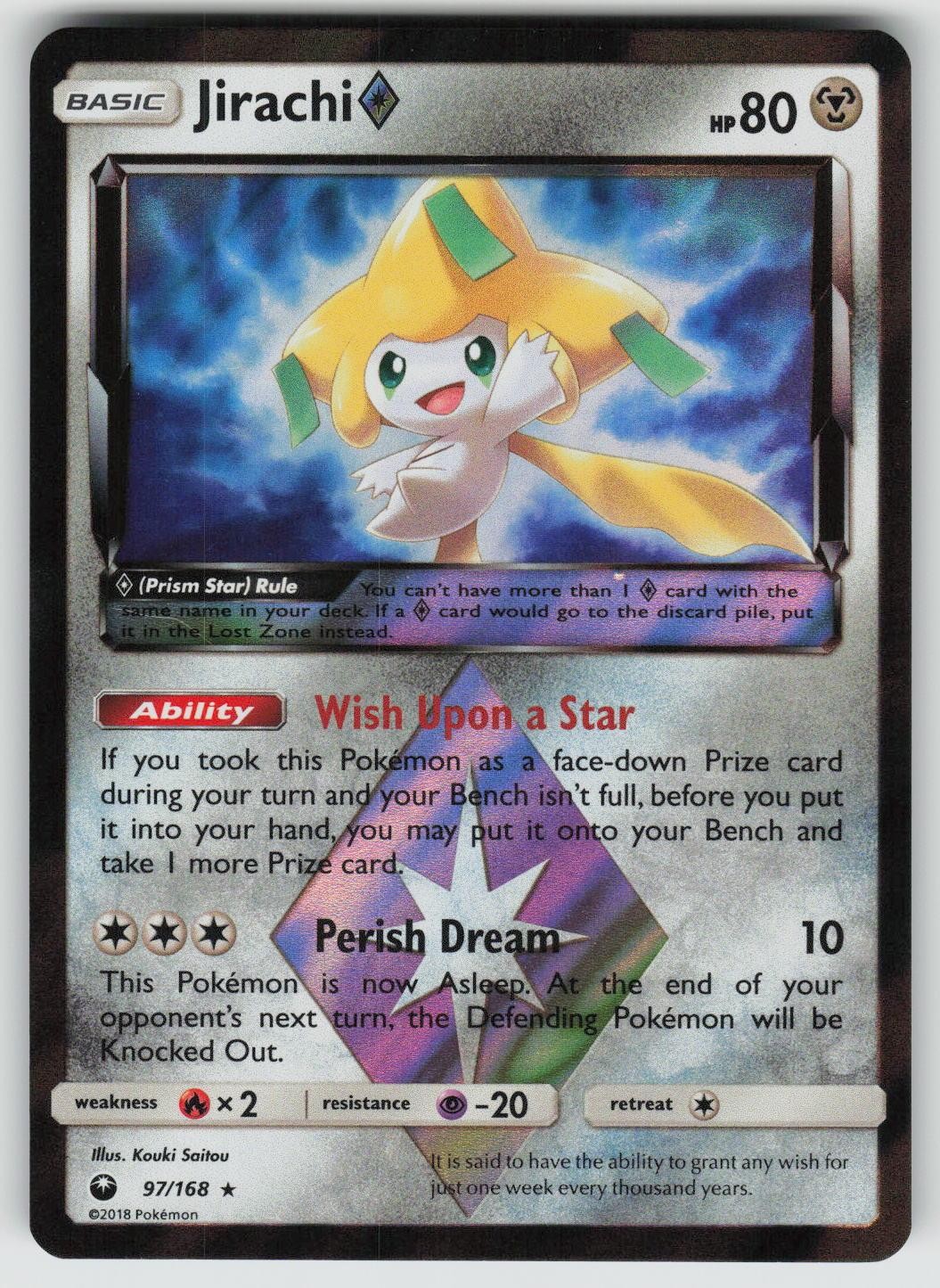 Jirachi ◇ 97/168 Prism Star Rare Celestial Storm Pokemon Holo Near Mint