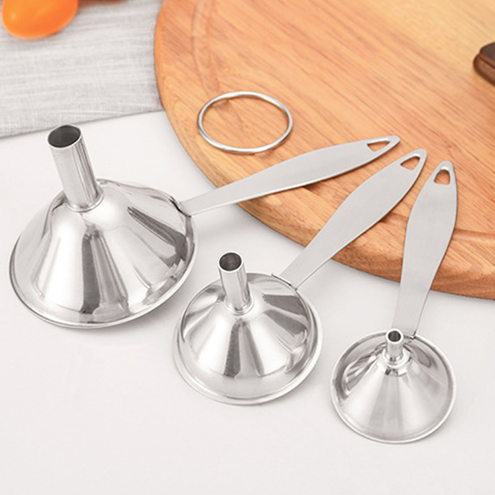 (MARHYNCHUS Brand Customization) Stainless Steel Funnel Three-piece Mini Funnel