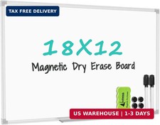 Dry Erase Board, 18 x 12 Magnetic Whiteboard Dry Erase