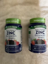 Nature's Truth Extra Strength Zinc 50 Mg Gummies - 60 Vegan Gummies 2-PACK