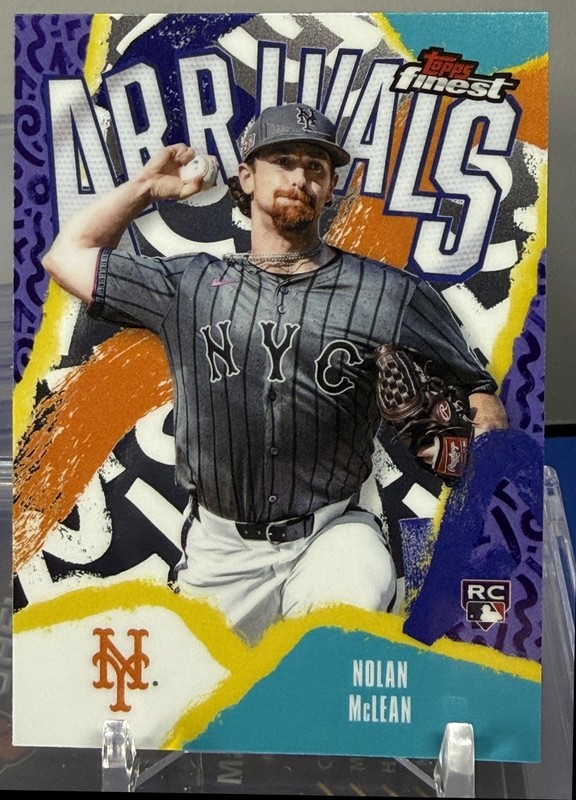 2026 Topps Finest Nolan McLean Arrivals #A-7 RC Mets