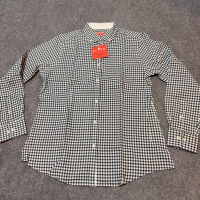 NEW Kloth Shirt Womens Large Plaid Button Up Collared Long Sleeve Casual