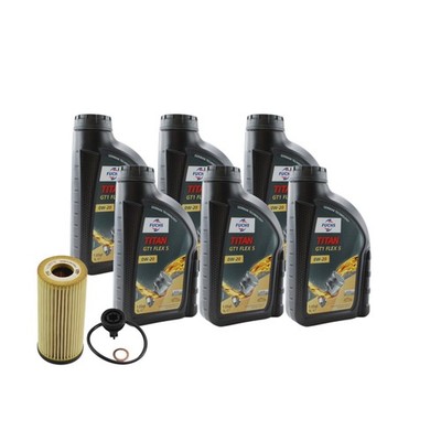 6L Fuchs TITAN GT1 FLEX 5 0W20 Mann Engine Oil Change Kit for F44 228i GC F48 X1