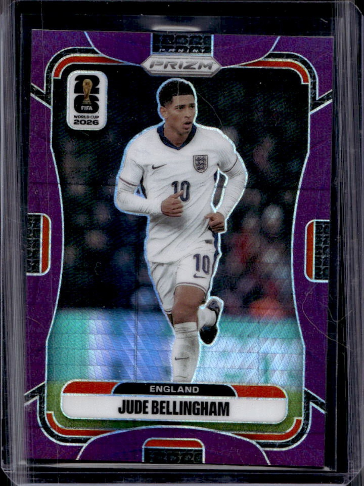 2026 Panini Prizm World Cup Jude Bellingham Purple Hyper #/299 England view 1