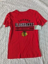 NHL Chicago Blackhawks Red Kids Large Cotton T Shirt Tee