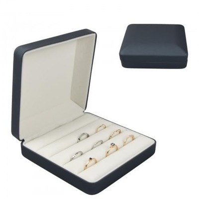 Schmuck Ring Organizer Box, Blau Ring Aufbewahrungsbox Schmuckkästchen für Re...