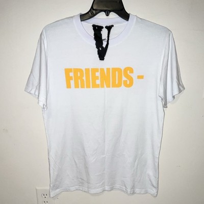 VLONE Friends Graphic White Cotton Jersey T-Shirt Men's Size L Crew Neck