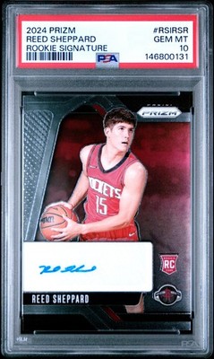 2024 Panini Prizm Rookie Signatures Auto #RSIRSR Reed Sheppard PSA 