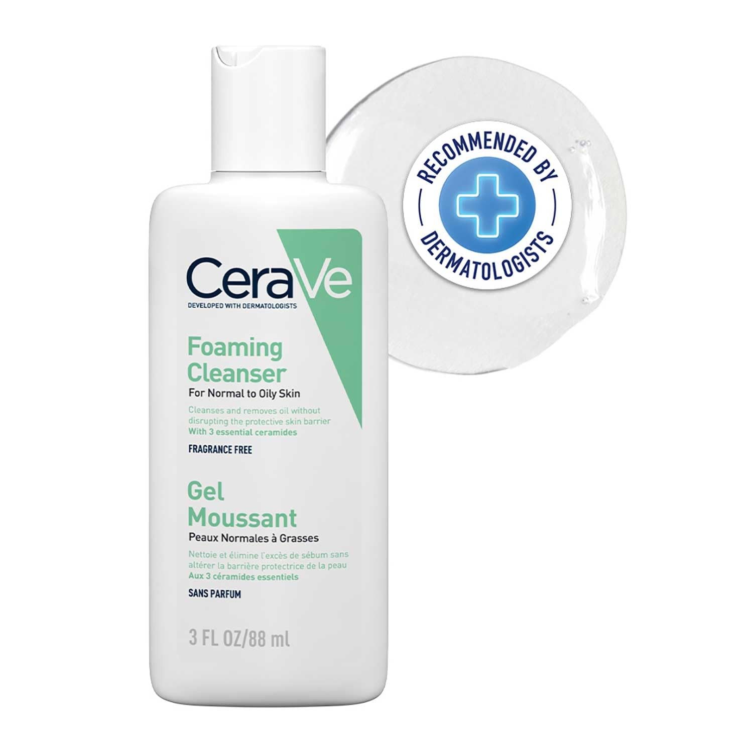 Cerave Travel Size Foaming Cleanser For Oily Skin 88Ml - Image 3