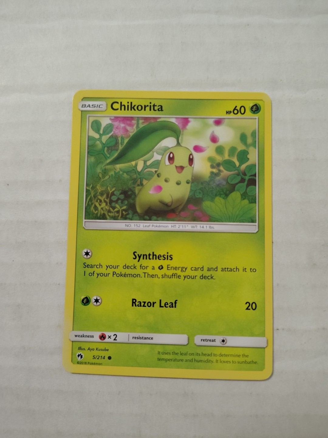 Chikorita 5/214 Common Lost Thunder -Pokemon Card Starter