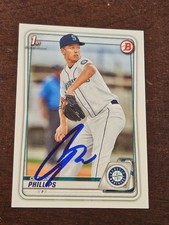2020 Bowman CONNOR PHILLIPS Mariners In-Person Signed  AUTO