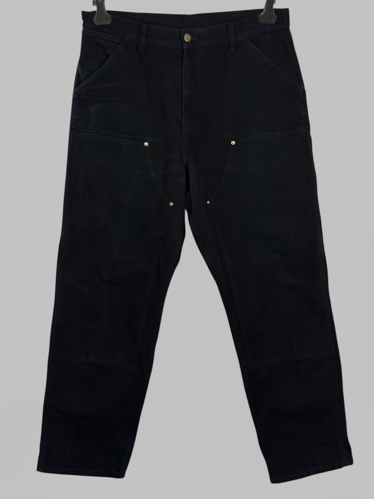 Carhartt Wip Vintage Carpenter Faded Black Double Knee Pants Size L