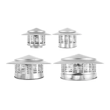 Cone Top Chimney Cap w/ Screen Stainless steel Round Roof Rain Chimney Cover