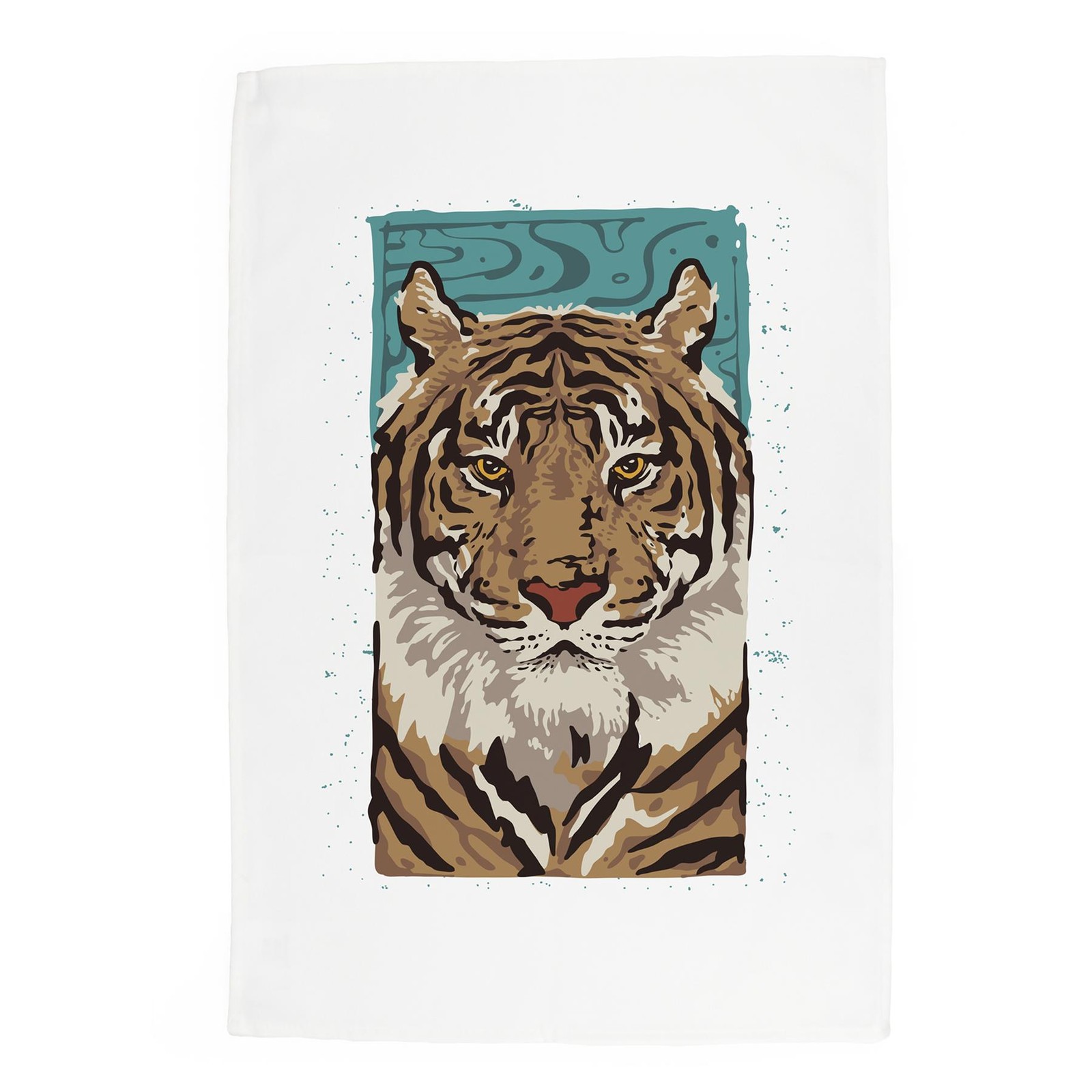 Tiger Tea Towel - Jungle Gifts for Animal Lovers - Cotton Kitchen Dish Towel