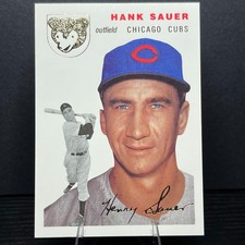 Hank Sauer 1991 Topps Archives 1954 Reprint #4 Chicago Cubs Vintage Style