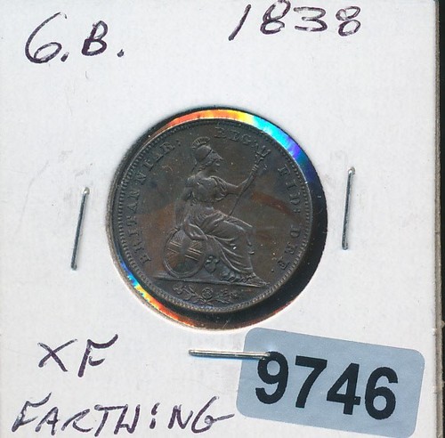GREAT BRITAIN - FARTHING XF - 1838 - GOOD BUY - BOLD - #9746