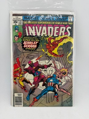 The Invaders #23 Comic Marvel Comics 1977 Scarlet Scarab Captain America