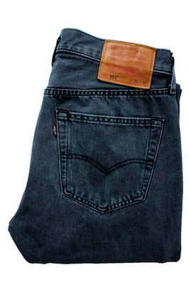 Levi's 501 Straight Leg Jeans Big E Herren W31 L30 Dunkelgrau Stretch LEVJ303
