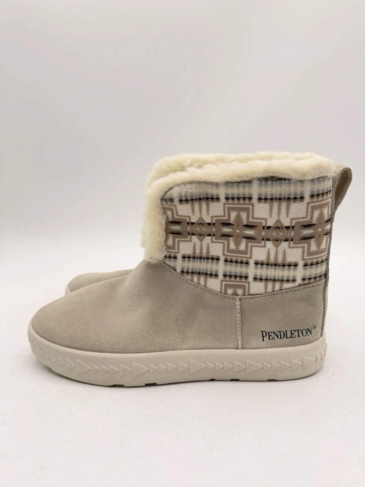 Zapatillas para mujer Pendleton Cabin plegables grises talla 7 Foto 3 de 4