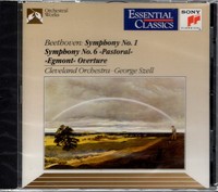 Beethoven: Sinfonie Nr. 1 Und Nr. 6 Pastoral, Egmont / George Szell - CD