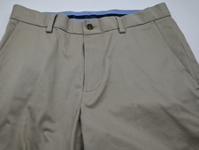 Brooks Brothers Milano Men  s Khaki Lightweight Advantage Chino Pants 32W 32x29